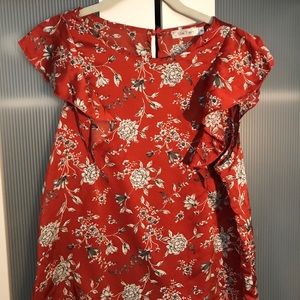 Flowery Short Sleeve Top